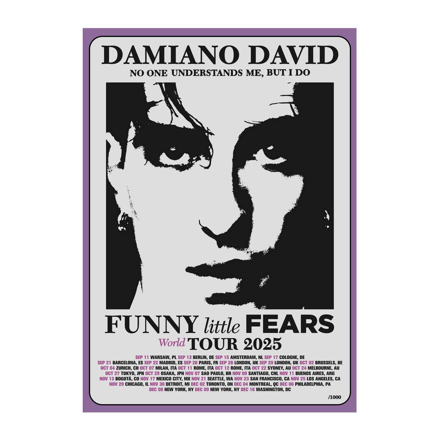 A2 Funny Little Fears Tour Poster